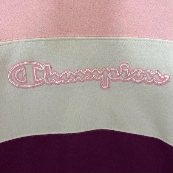 Girl’s Champion Color Block Hoodie 💖🤍💜👧🏽 - Picture 2 of 4